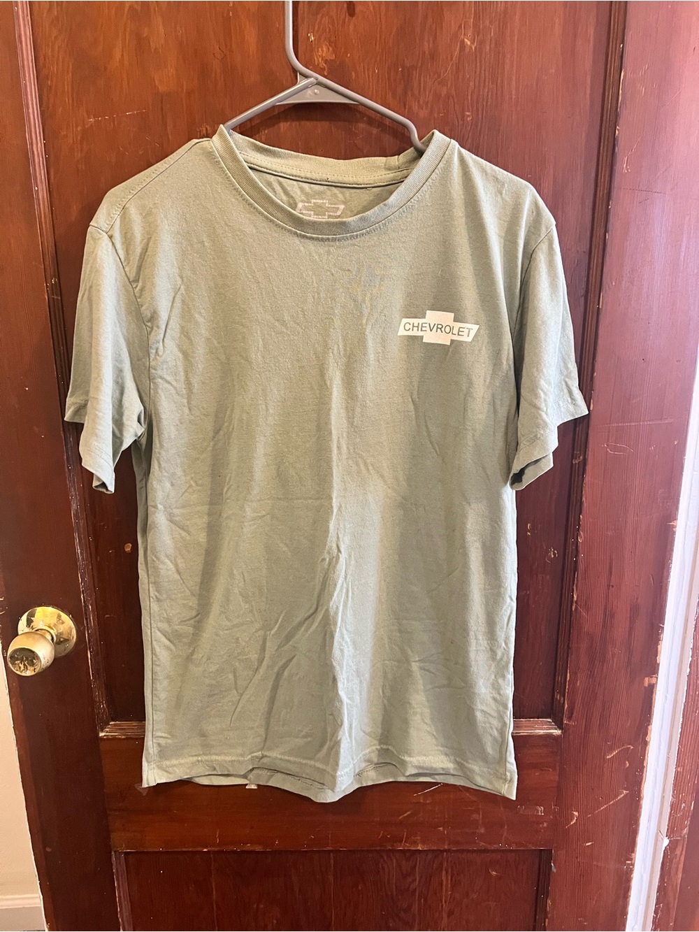 Men's Short-Sleeve Chevrolet T-Shirt in Olive Green Size Small